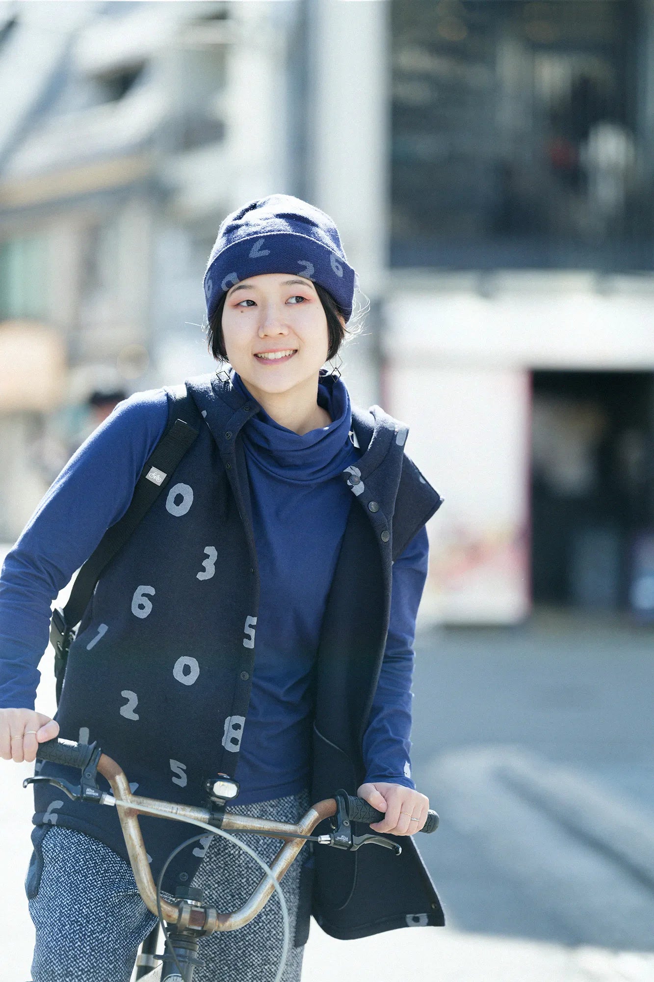 BIKEニットキャップ／SO-SU-U 上下（しょうか） 留紺（とめこん）