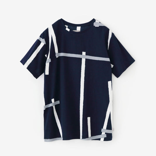 高島縮 40/40 半袖Tシャツ／鳶（とび）