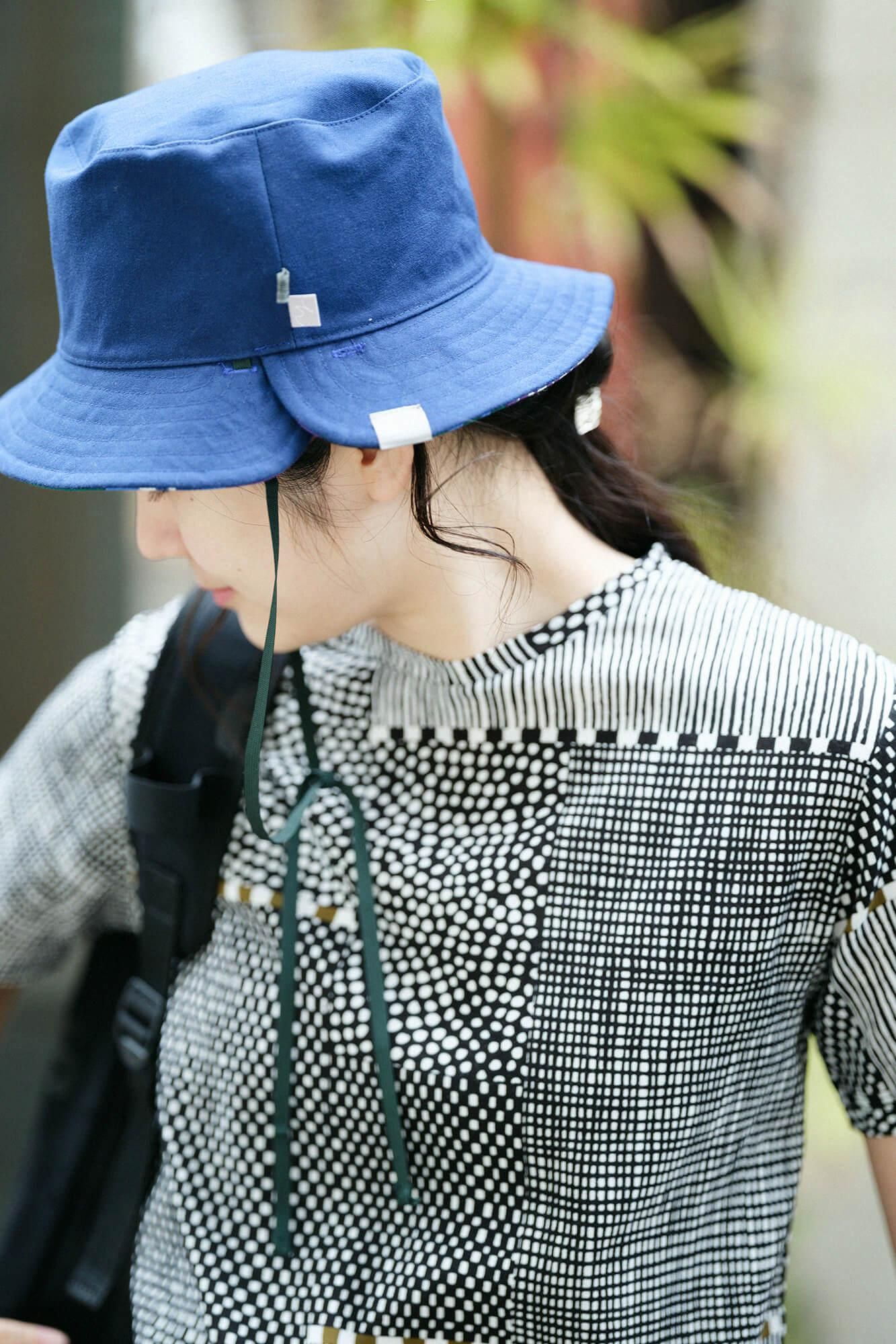 高島縮 40/40 半袖Tシャツ／間がさね（まがさね） 墨黒（すみくろ）に苔（こけ）