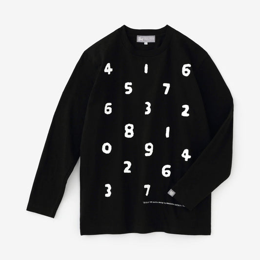 SO-SU-U 長袖Tシャツ [5.6]／ブラック×ホワイト
