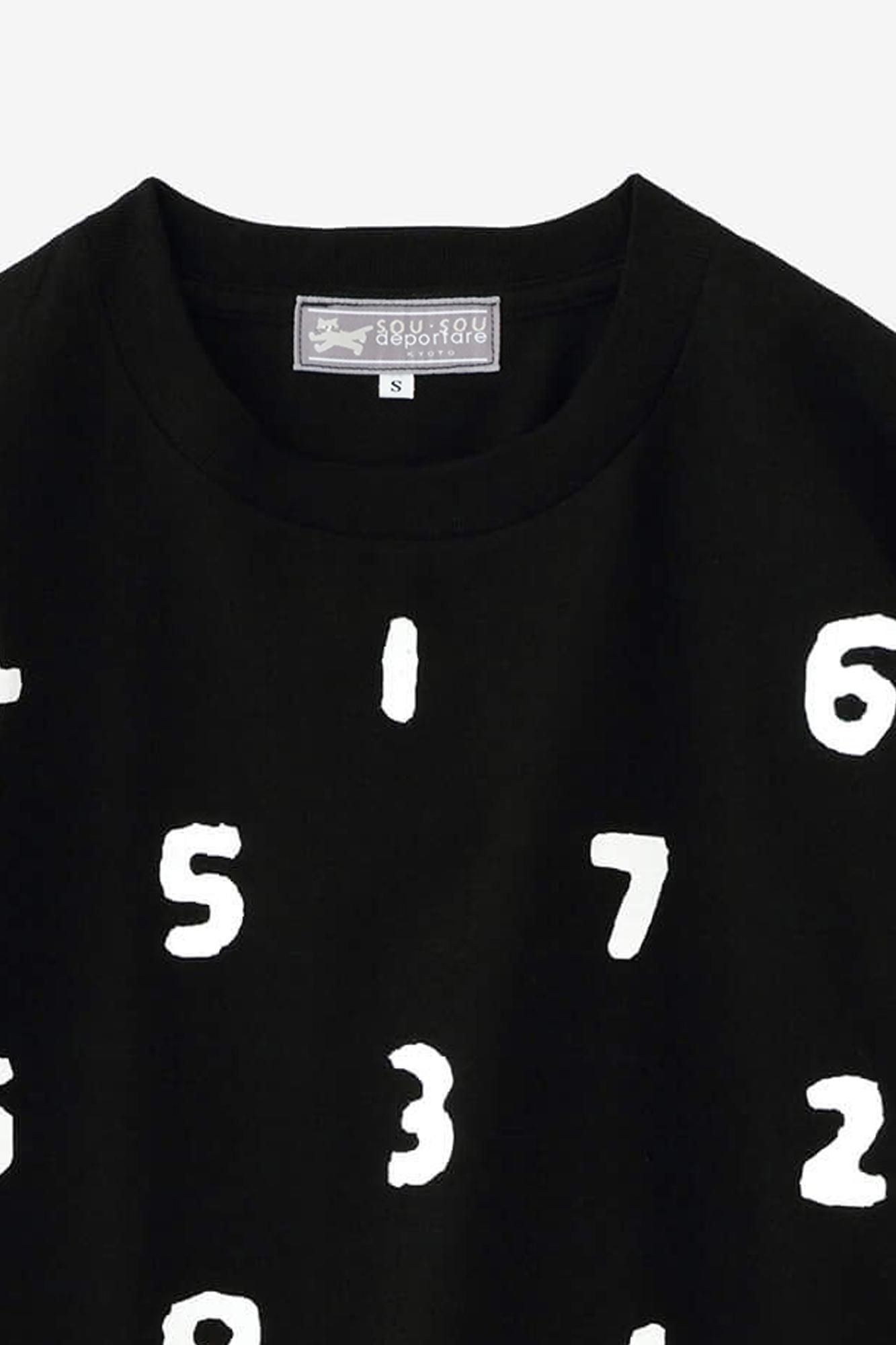 SO-SU-U 長袖Tシャツ [5.6]／ブラック×ホワイト