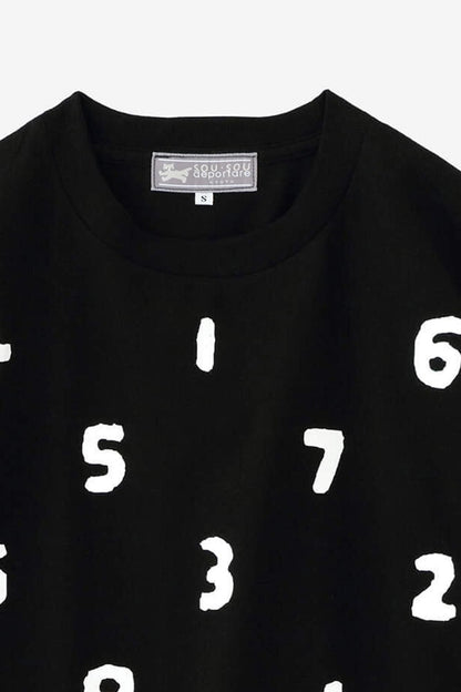 SO-SU-U 長袖Tシャツ [5.6]／ブラック×ホワイト