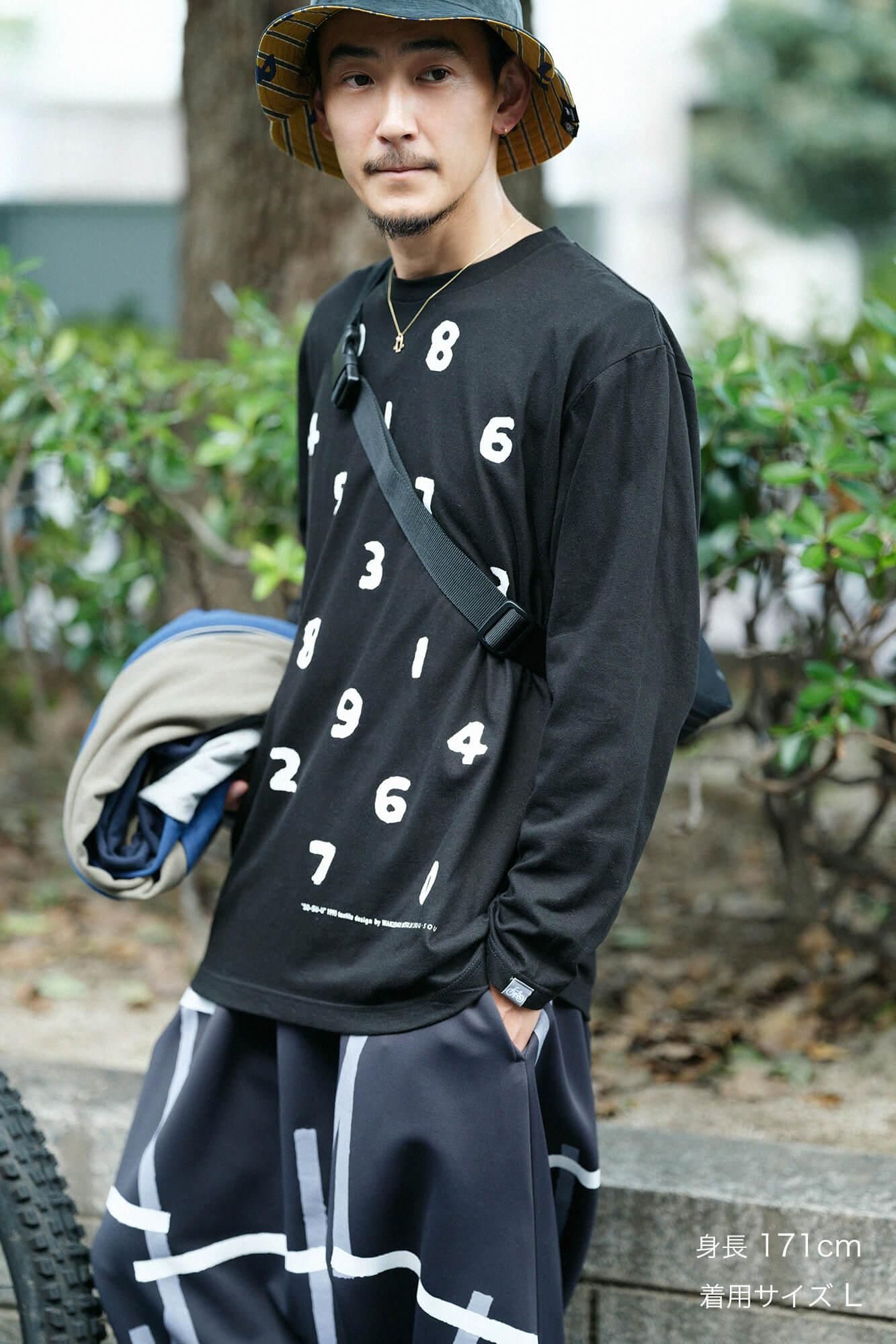 SO-SU-U 長袖Tシャツ [5.6]／ブラック×ホワイト