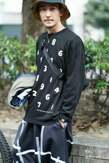 SO-SU-U 長袖Tシャツ [5.6]／ブラック×ホワイト