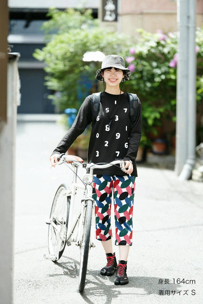 SO-SU-U 長袖Tシャツ [5.6]／ブラック×ホワイト