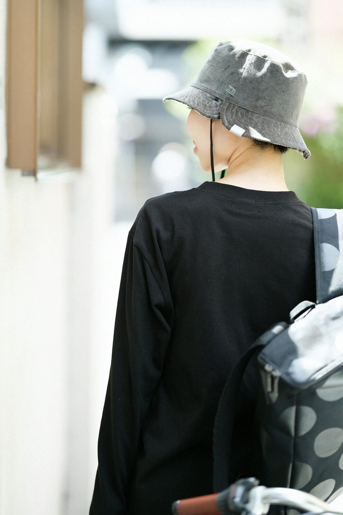 SO-SU-U 長袖Tシャツ [5.6]／ブラック×ホワイト