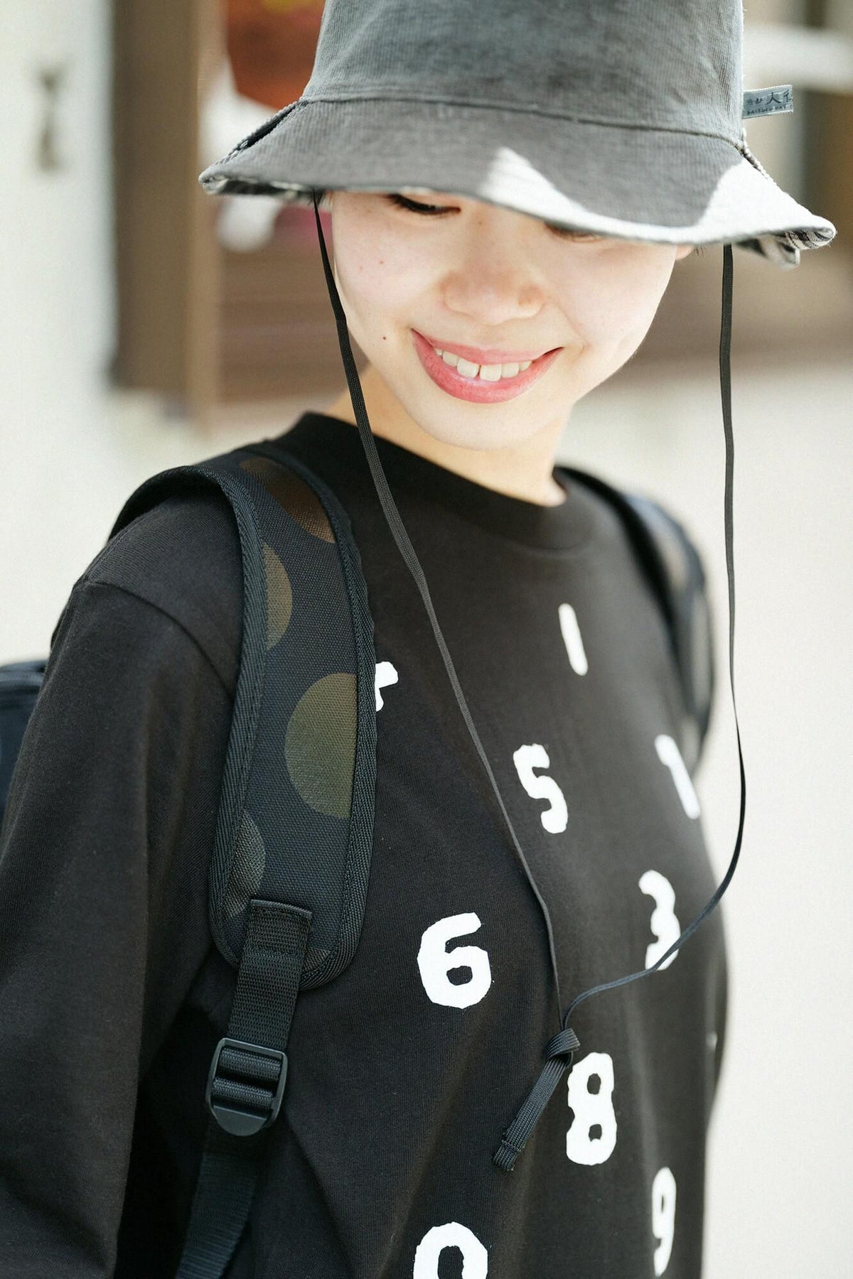 SO-SU-U 長袖Tシャツ [5.6]／ブラック×ホワイト