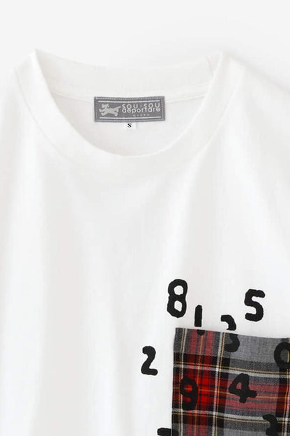長袖 ポケットTシャツ[5.6]／ホワイト×SO-SU-U昆（こん）
