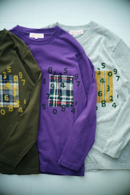 長袖 ポケットTシャツ[5.6]／ヘザーグレー×SO-SU-U昆（こん）