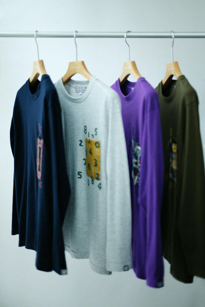 長袖 ポケットTシャツ[5.6]／ヘザーグレー×SO-SU-U昆（こん）