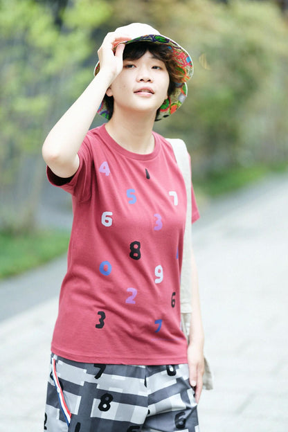SO-SU-U 四味（よつみ） 半袖Tシャツ[5.0]／バーガンディ