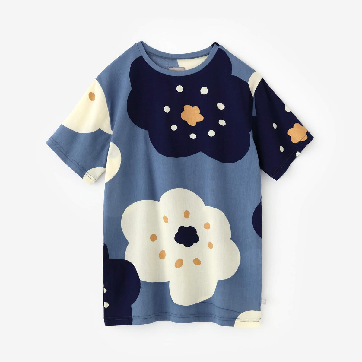 高島縮 40/40 半袖Tシャツ／ほほえみ 薄花色（うすはないろ）