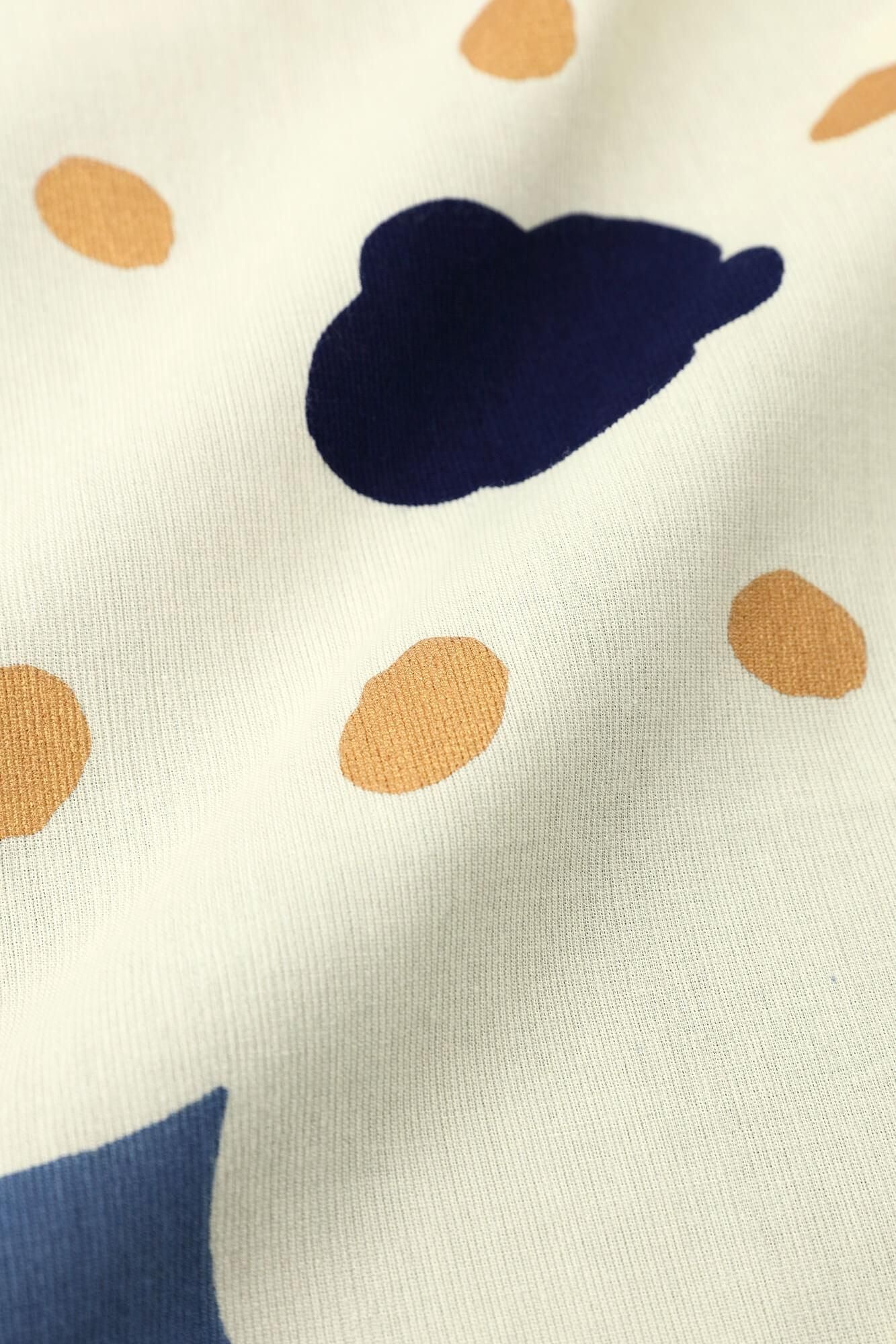 高島縮 40/40 半袖Tシャツ／ほほえみ 薄花色（うすはないろ）