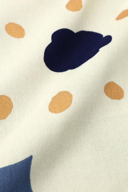 高島縮 40/40 半袖Tシャツ／ほほえみ 薄花色（うすはないろ）