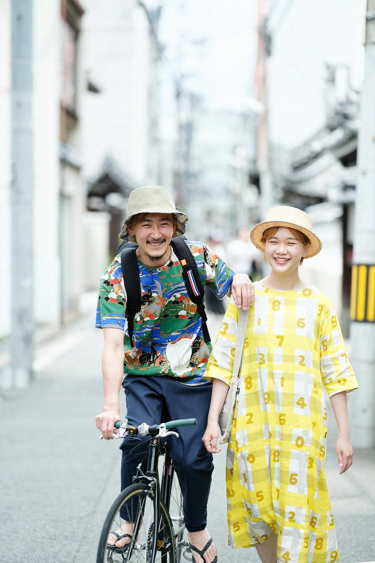 高島縮 40/40 半袖Tシャツ／若冲（じゃくちゅう） 鳥獣花木図屏風（ちょうじゅうかぼくずびょうぶ） 写し（うつし） 継ぎ（つぎ）