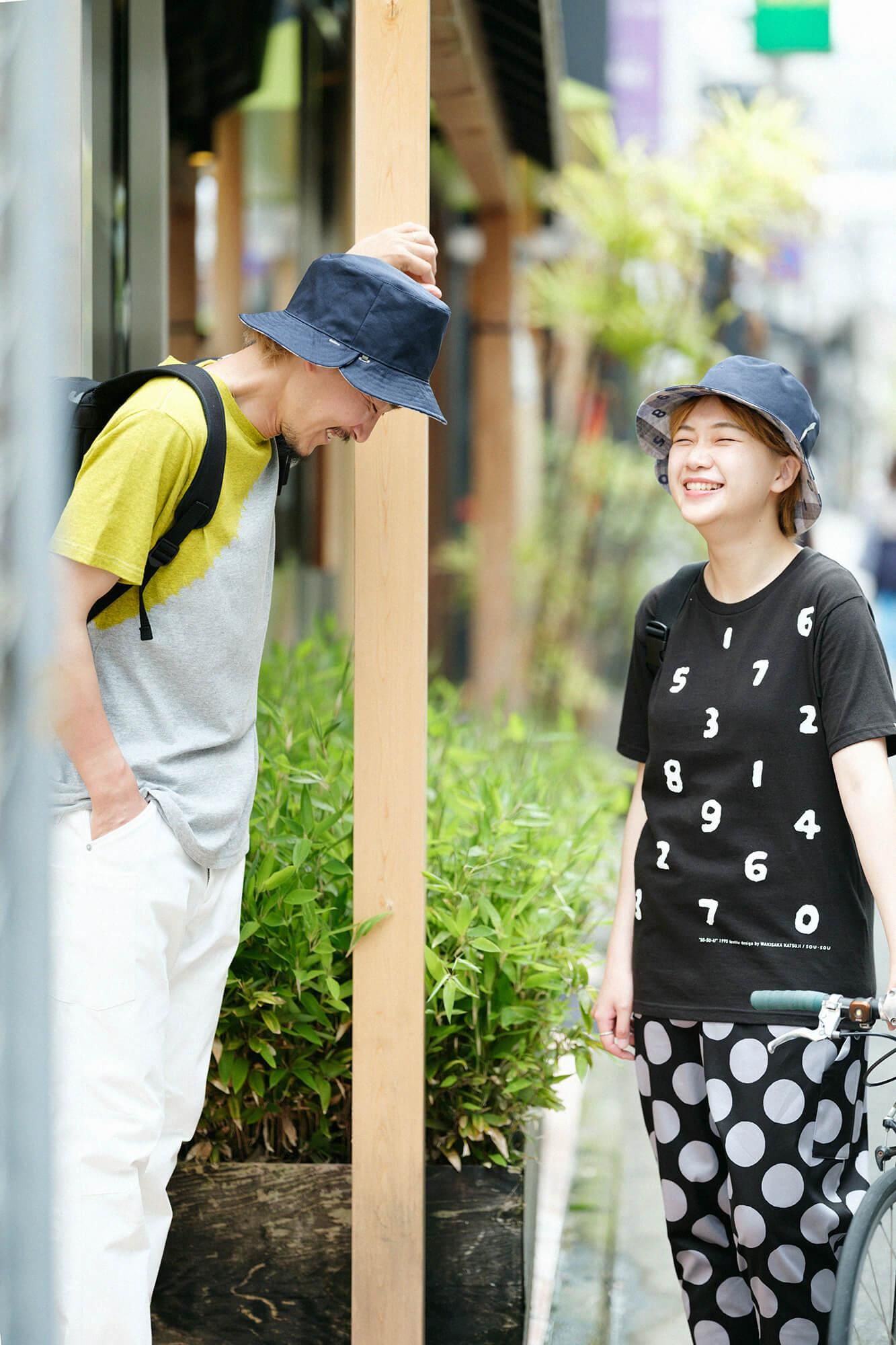 【net限定】近清絞り 染め分け半袖Tシャツ[5.0]／メッセンジャー ヘザーグレー×イエロー