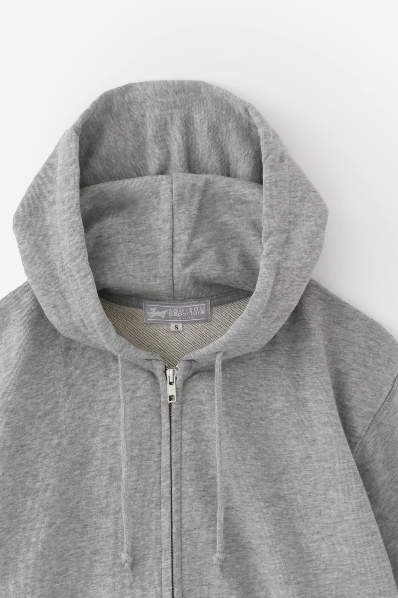 SO-SU-U デポルターレ ZIP UP スウェットパーカー[9.7]／ヘザーグレー