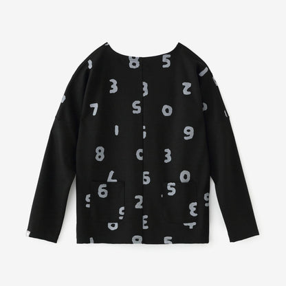 ダンボールニット 型ぬき長袖Tシャツ／SO-SU-U上下（しょうか） 濡羽色（ぬればいろ）▲