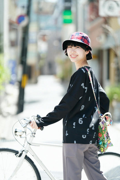 ダンボールニット 型ぬき長袖Tシャツ／SO-SU-U上下（しょうか） 濡羽色（ぬればいろ）▲