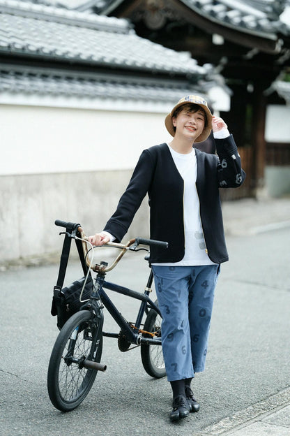 リバーシブル BIKE HAT／イエローチェック×SO-SU-U