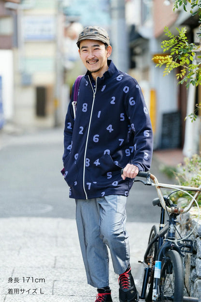 裏毛 ZIP UP BIKEブルゾン／SO-SU-U 深紺（しんこん）▲