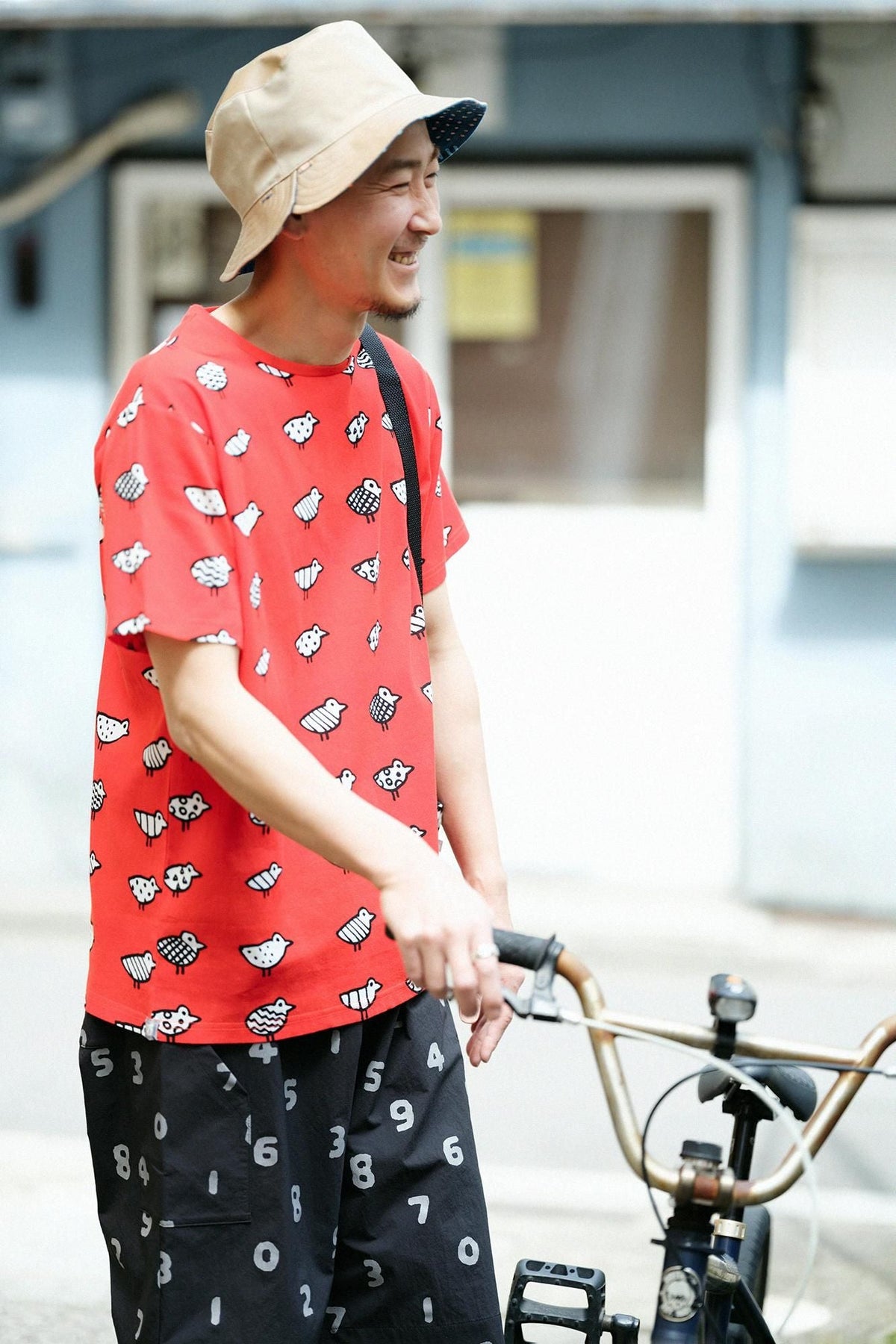 高島縮 40/40 半袖Tシャツ／とことこ