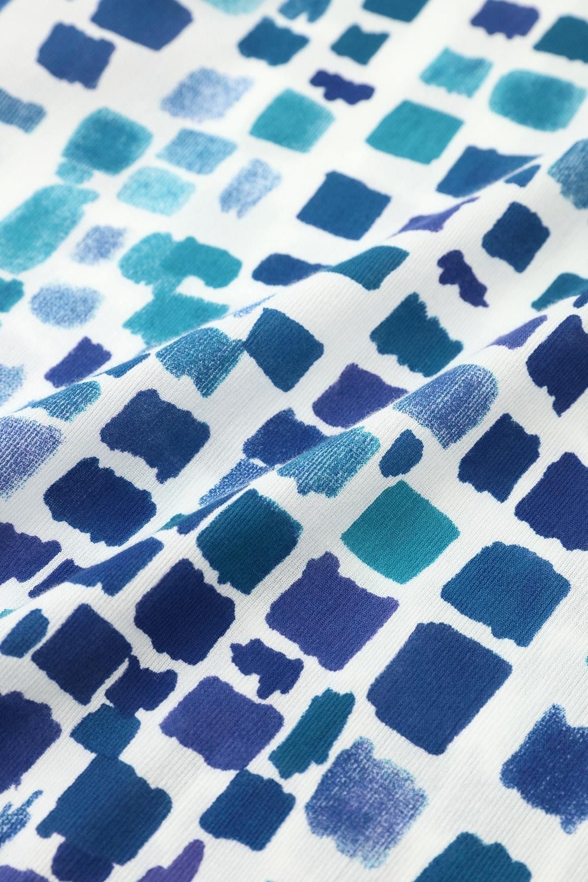 高島縮 40/40 半袖Tシャツ／絵具皿（えのぐざら） 水辺色（みずべいろ）