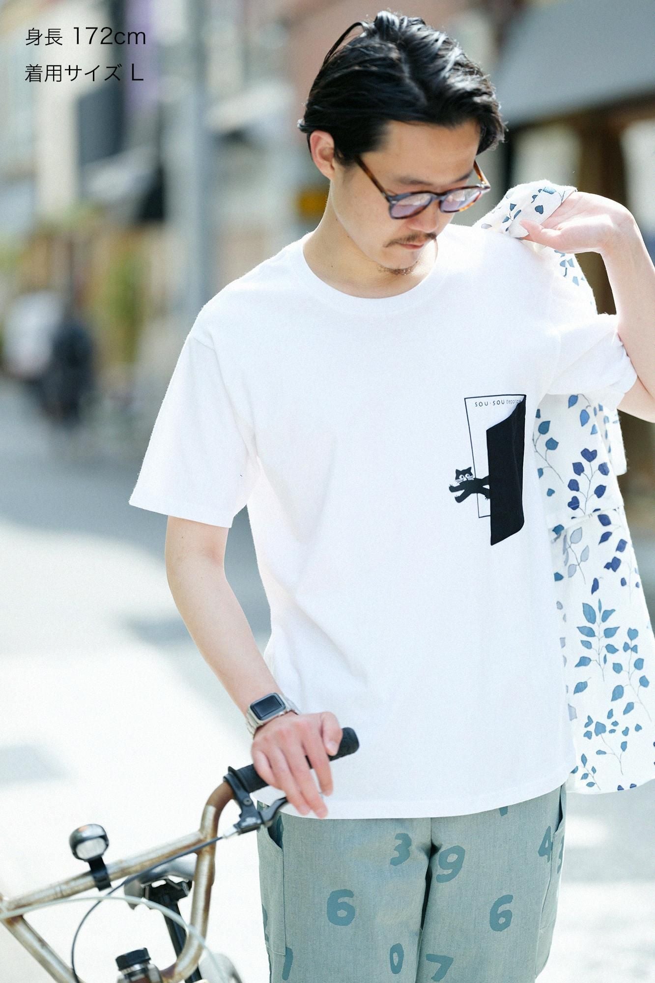 半袖 escape ポケットTシャツ[5.0]／ホワイト