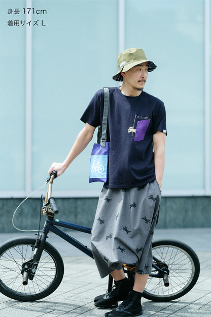 半袖 escape ポケットTシャツ[5.0]／ネイビー