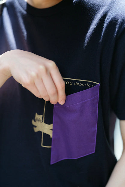 半袖 escape ポケットTシャツ[5.0]／ネイビー
