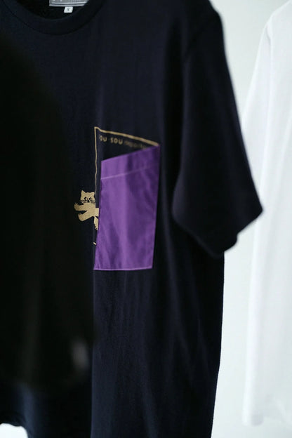 半袖 escape ポケットTシャツ[5.0]／ネイビー