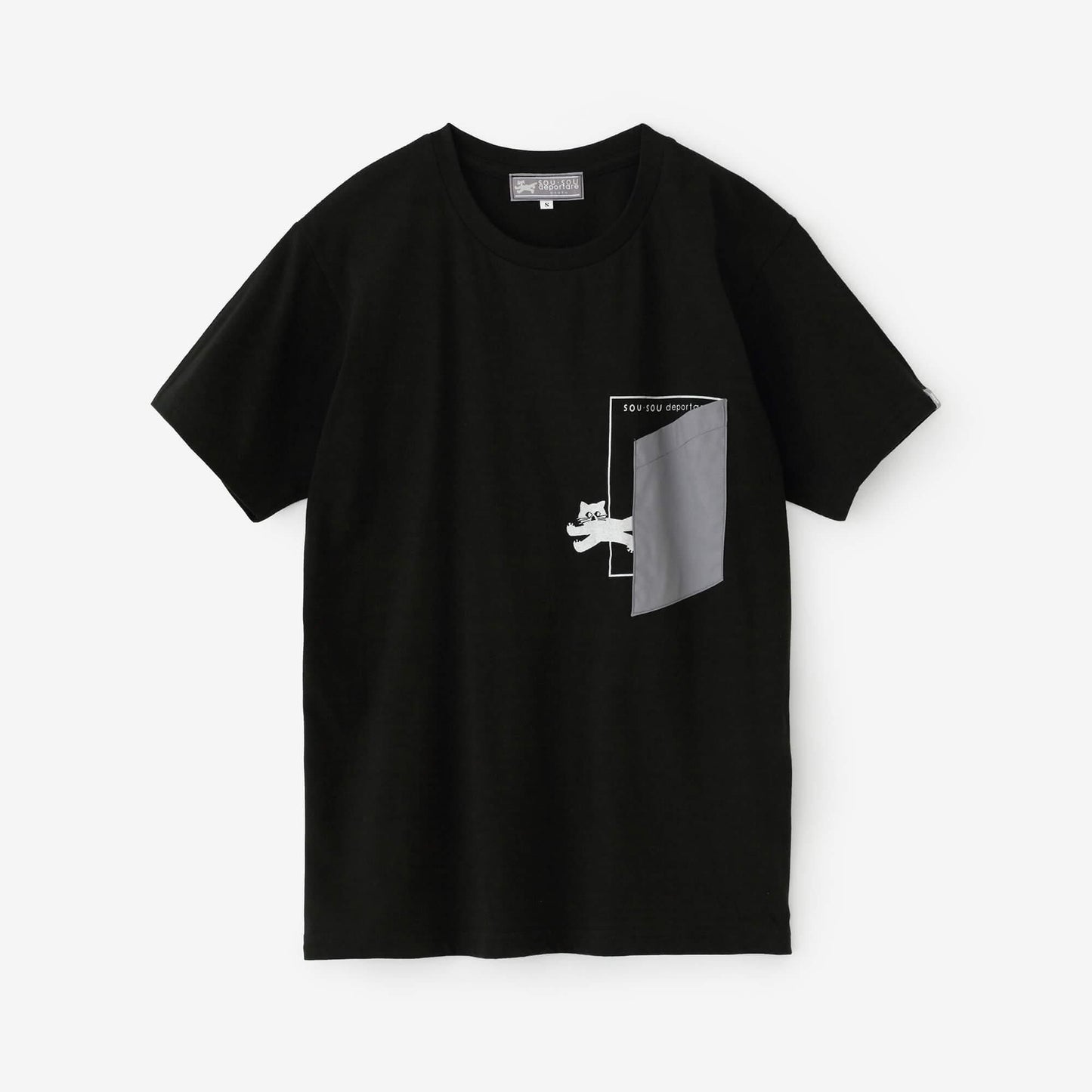 半袖 escape ポケットTシャツ[5.0]／ブラック