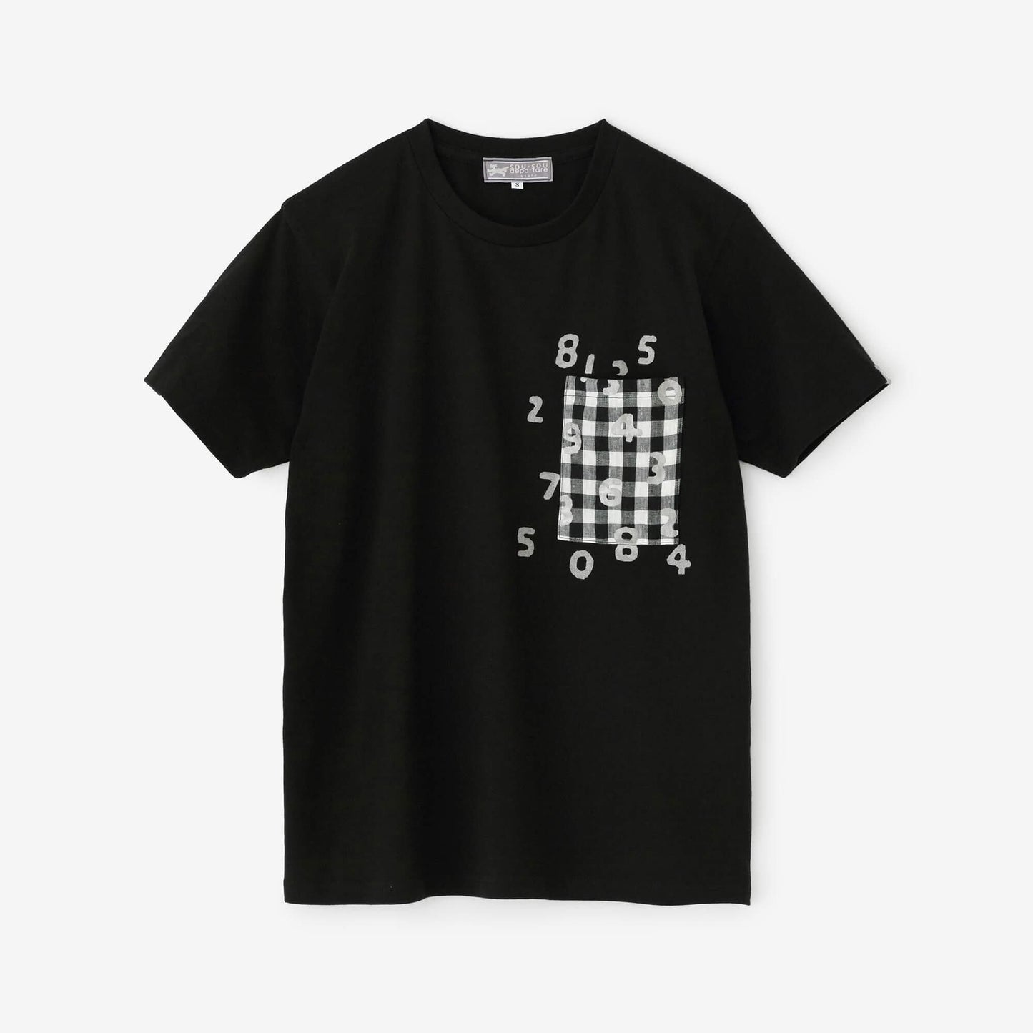 半袖 ポケットTシャツ[5.0]／ブラック×SO-SU-U昆（こん）