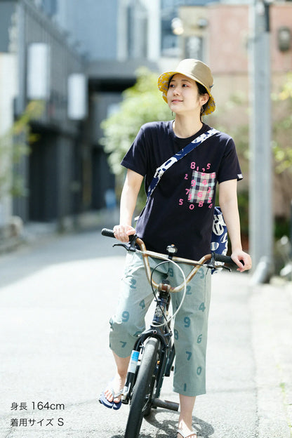 半袖 ポケットTシャツ[5.0]／ネイビー×SO-SU-U昆（こん）