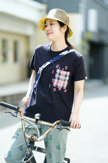 半袖 ポケットTシャツ[5.0]／ネイビー×SO-SU-U昆（こん）