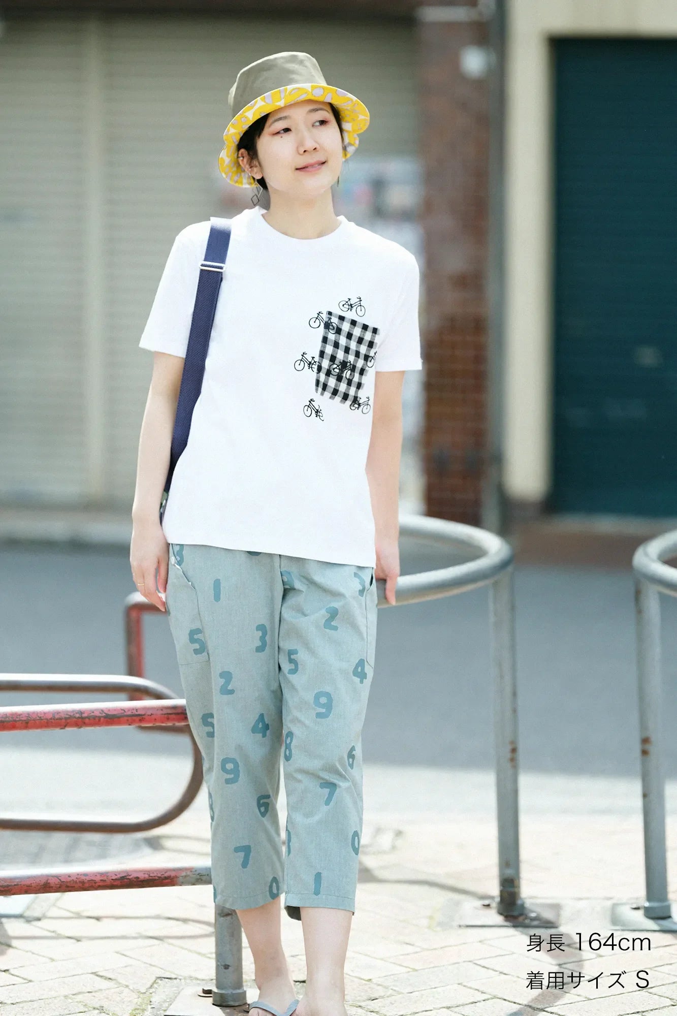 半袖 ポケットTシャツ[5.0]／ホワイト×チャリンチャリン