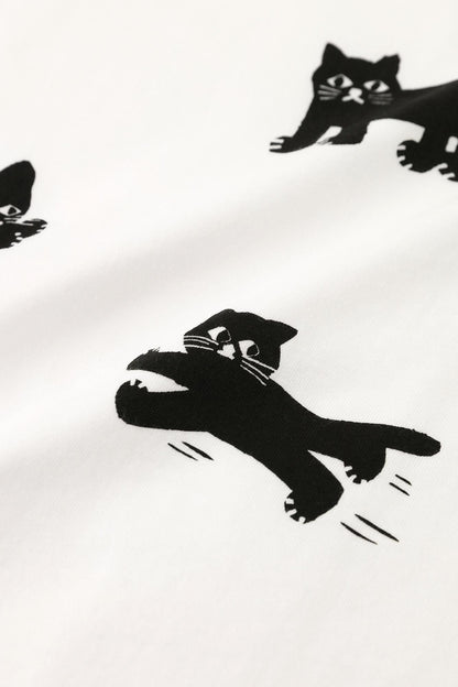 ねこ 半袖Tシャツ[5.0]／ホワイト