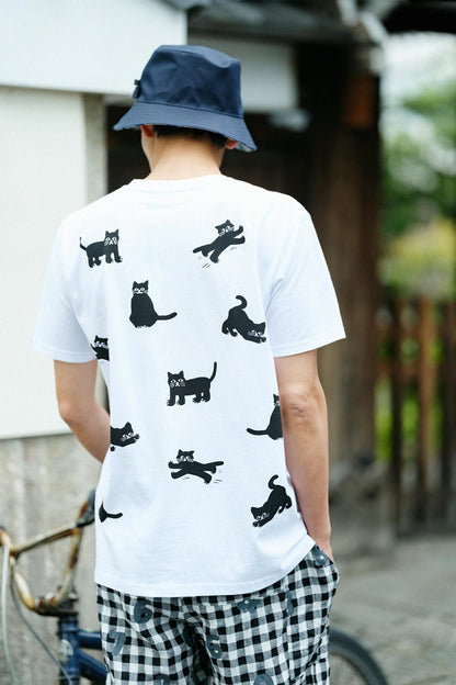 ねこ 半袖Tシャツ[5.0]／ホワイト