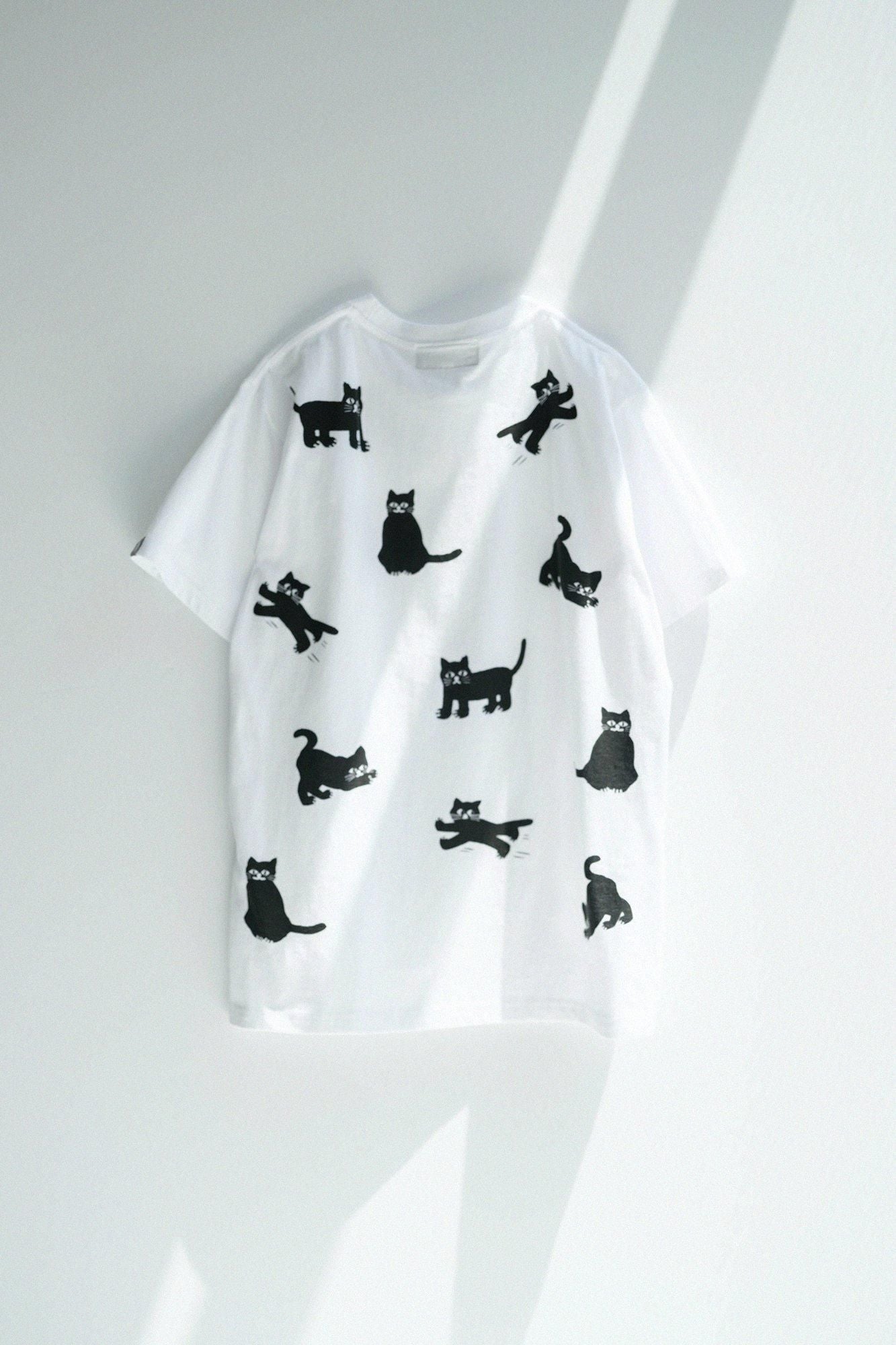 ねこ 半袖Tシャツ[5.0]／ホワイト