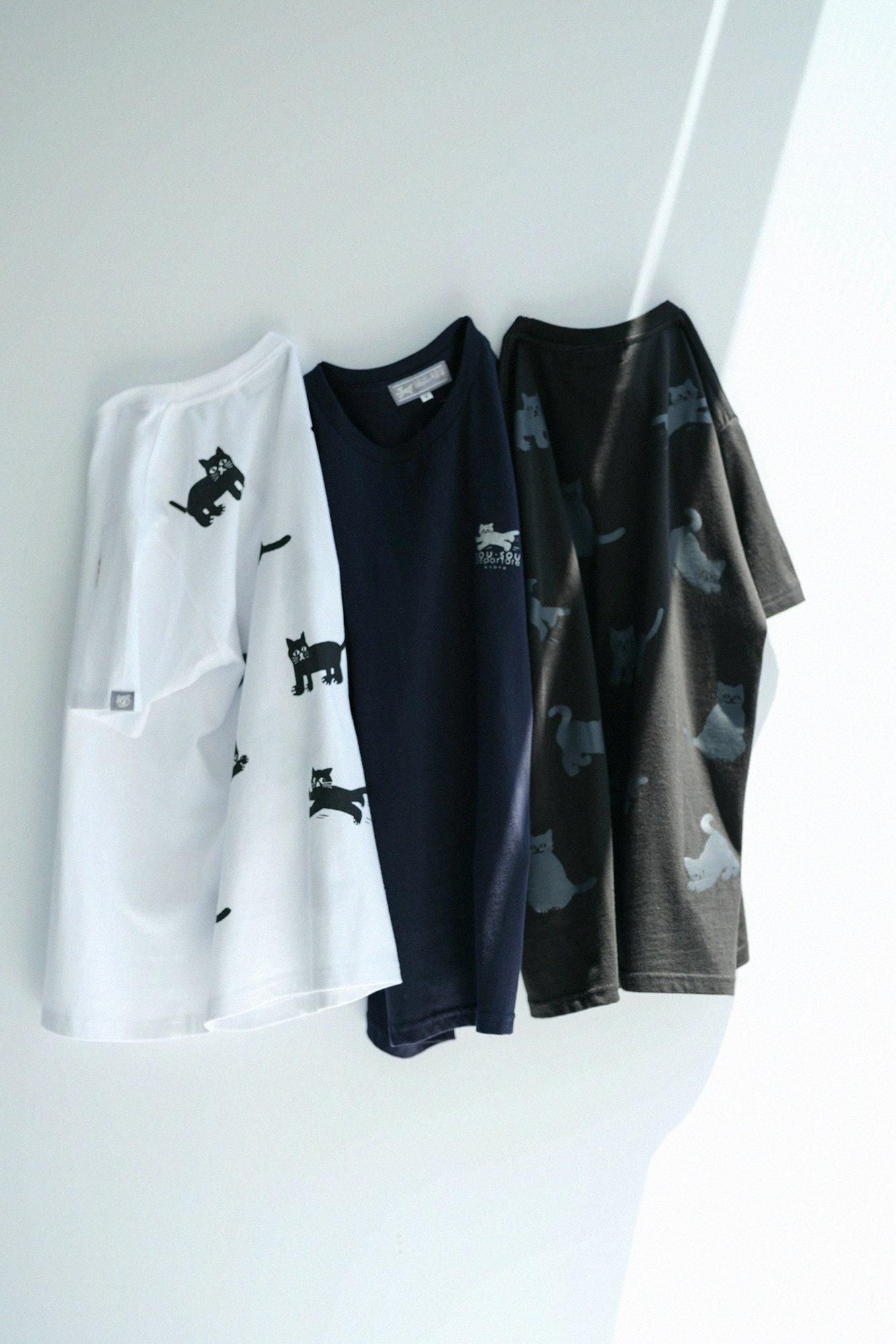 ねこ 半袖Tシャツ[5.0]／ブラック