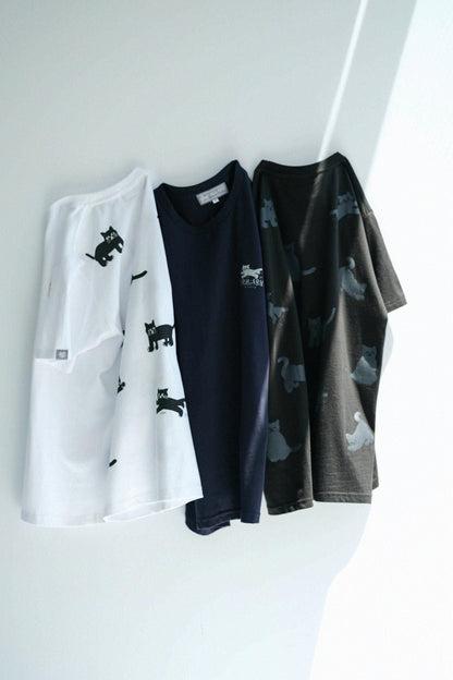 ねこ 半袖Tシャツ[5.0]／ブラック