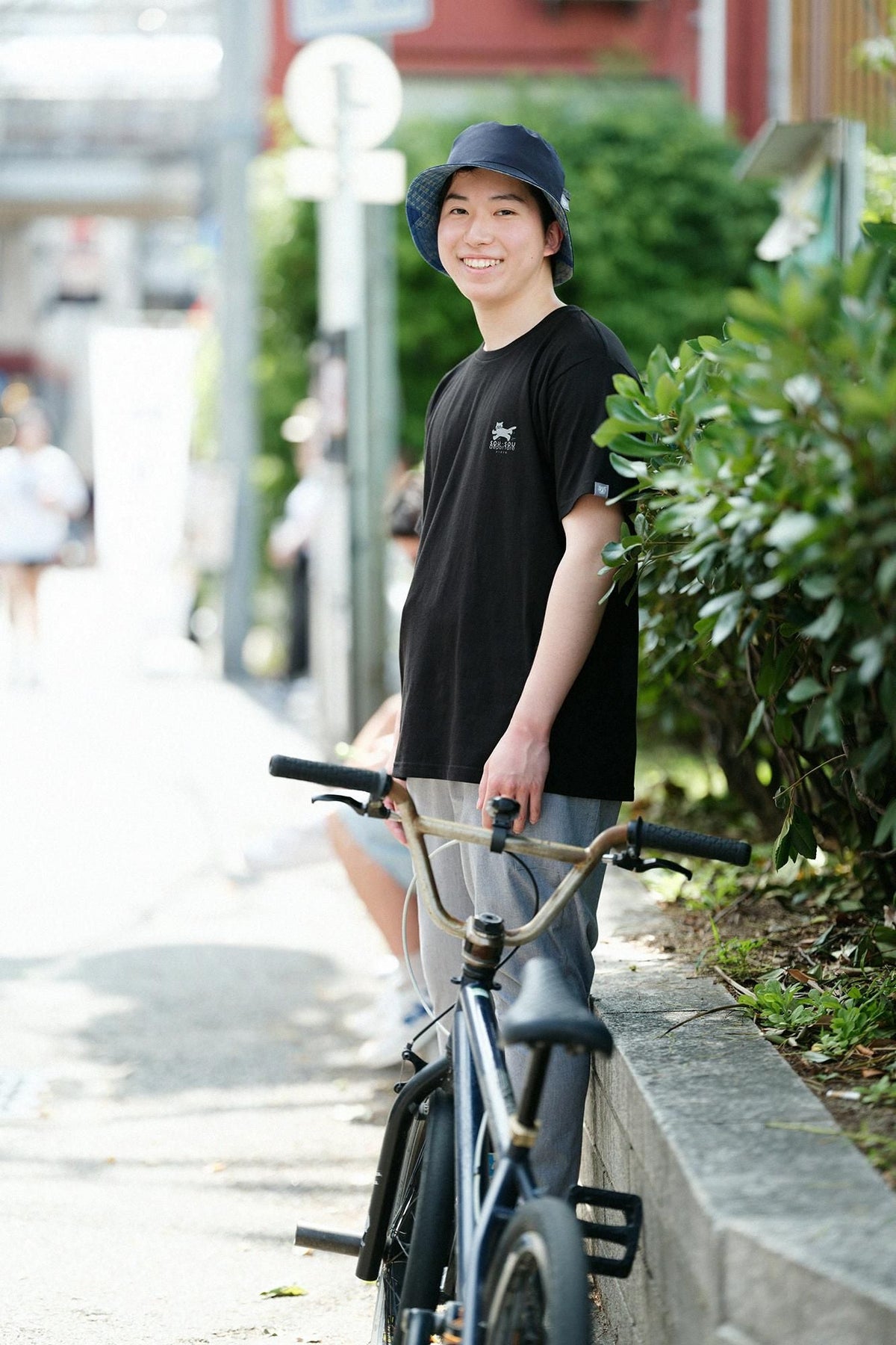 ねこ 半袖Tシャツ[5.0]／ブラック