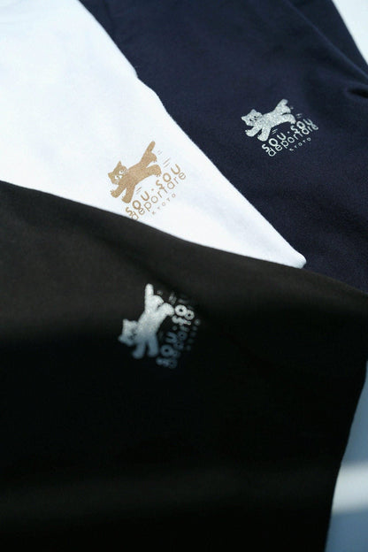 ねこ 半袖Tシャツ[5.0]／ネイビー