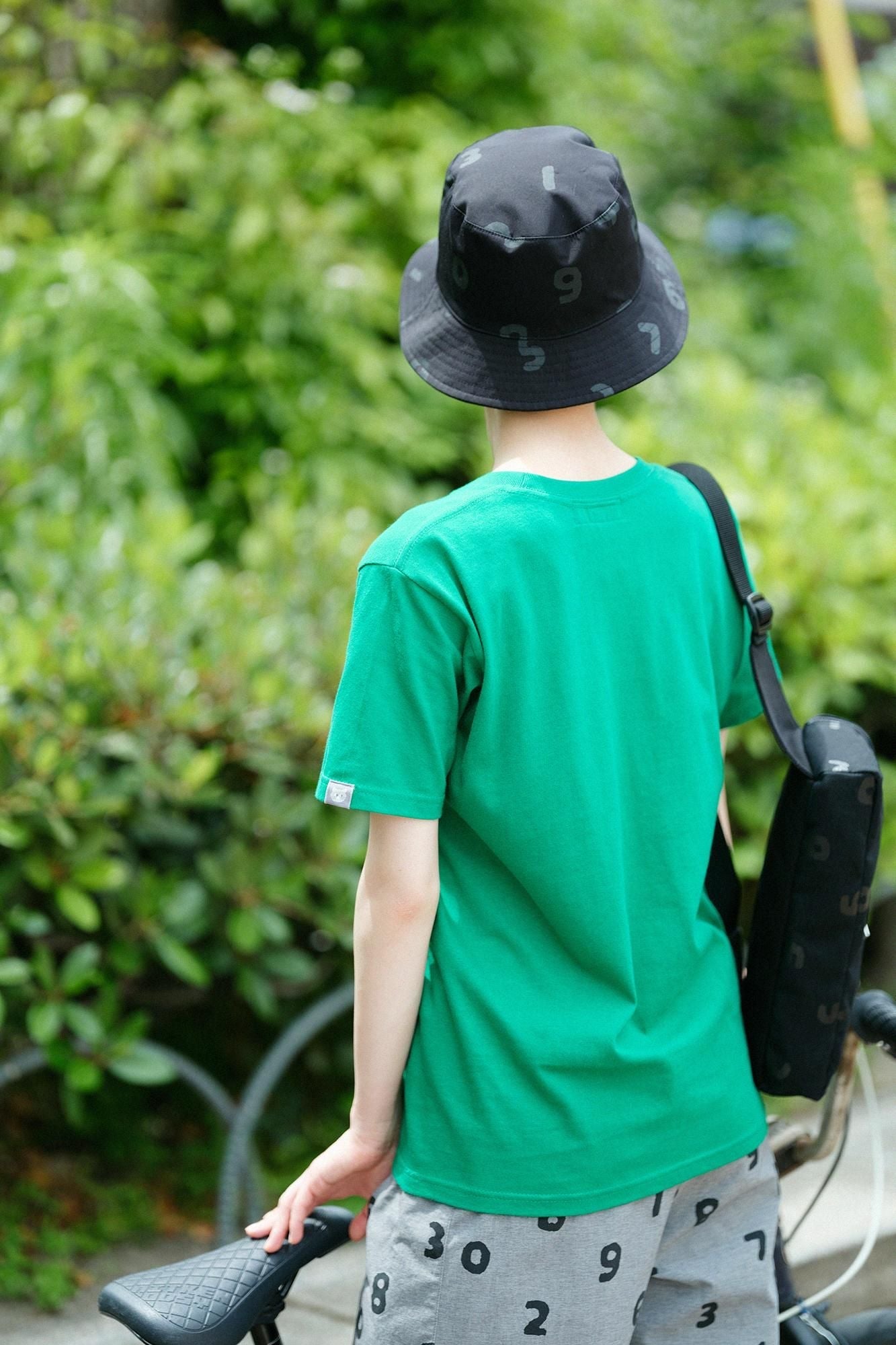 半袖 ポケットTシャツ[5.0]／グリーン×チャリンチャリン