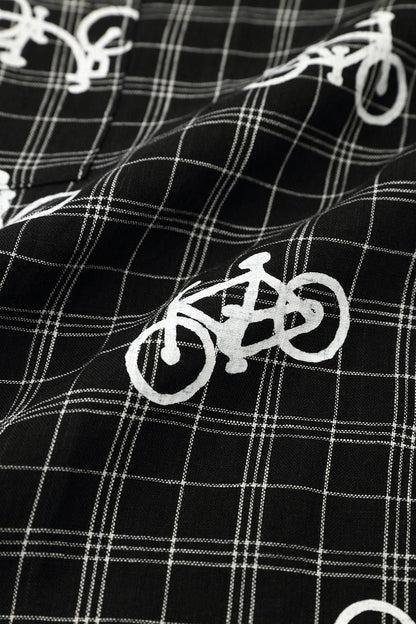 リネンチェック BIKEすててこ クオーター／チャリンチャリンあっちこっち