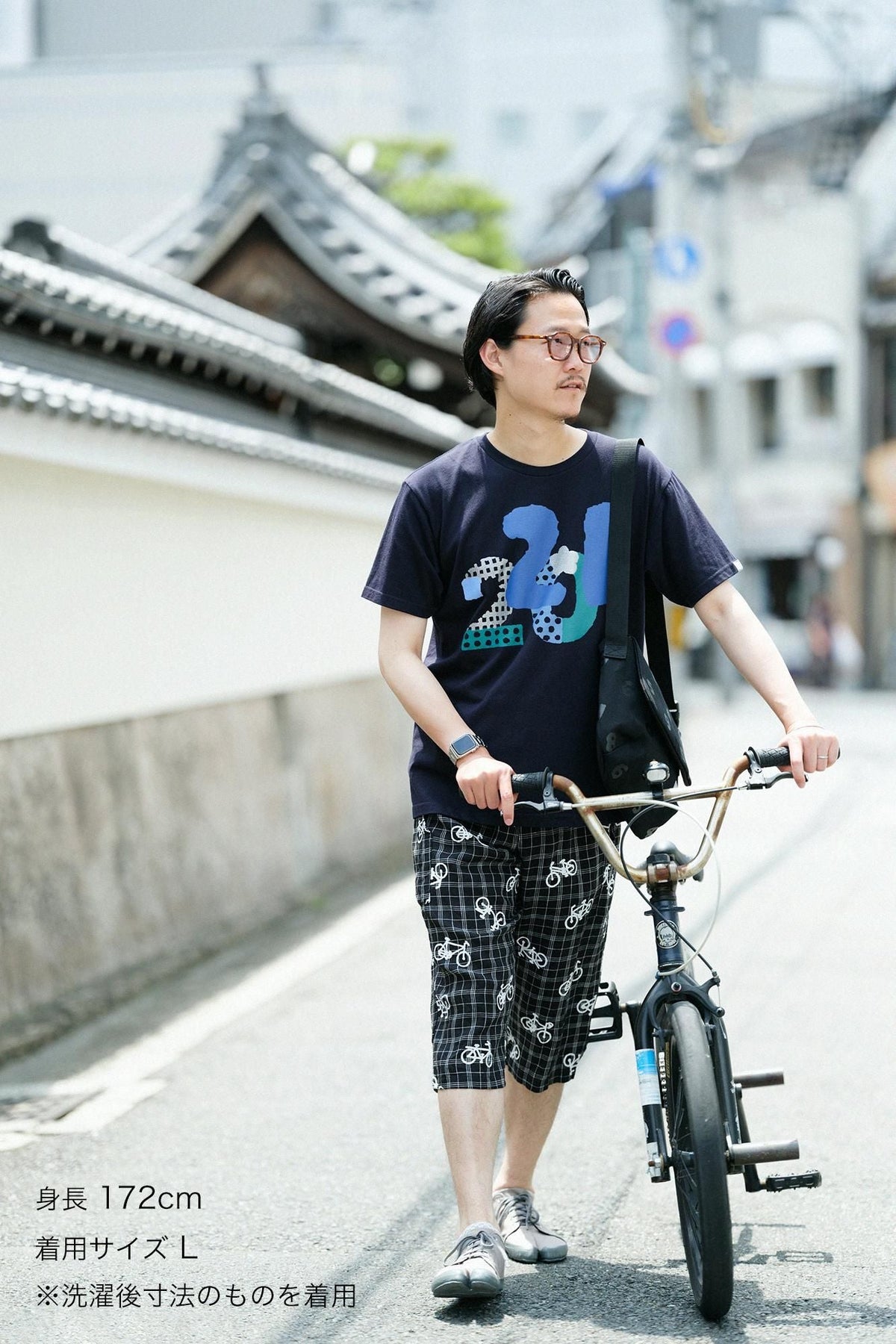 リネンチェック BIKEすててこ クオーター／チャリンチャリンあっちこっち