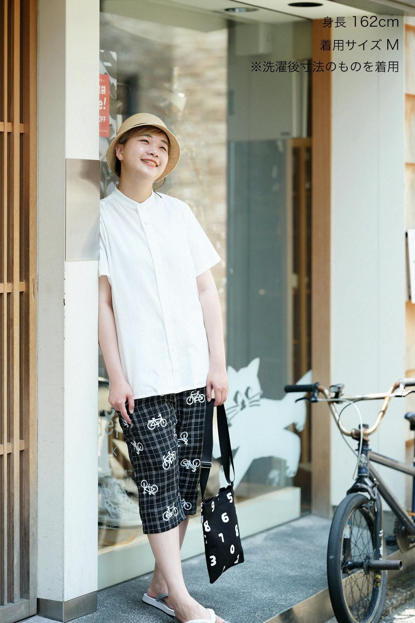 リネンチェック BIKEすててこ クオーター／チャリンチャリンあっちこっち