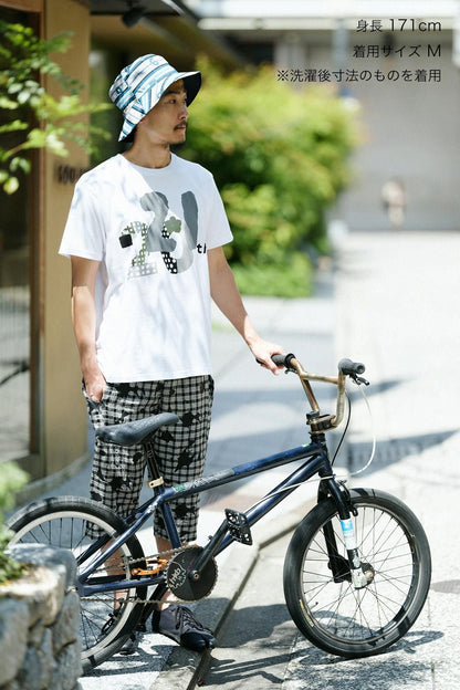 リネンチェック BIKEすててこ クオーター／おおらか