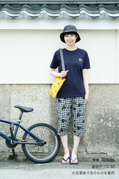 リネンチェック BIKEすててこ クオーター／おおらか