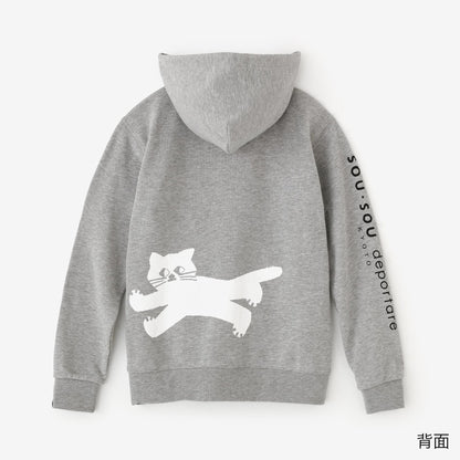 デポルターレ ZIP UP スウェットパーカー[9.7]／ヘザーグレー